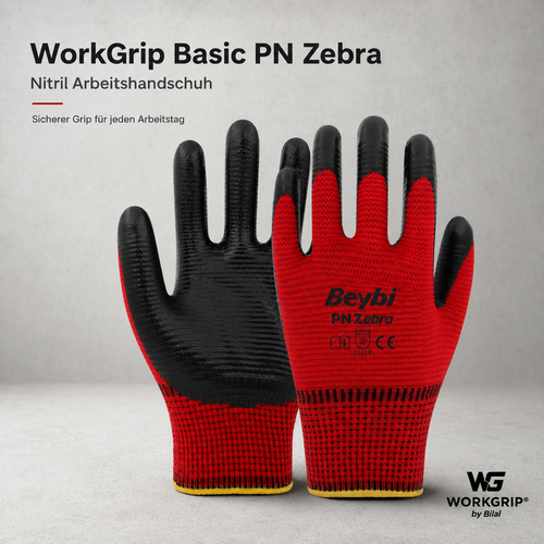 WorkGrip Basic PN Zebra – Nitril Arbeitshandschuh
