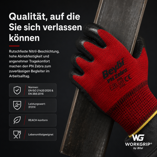 WorkGrip Basic PN Zebra – Nitril Arbeitshandschuh