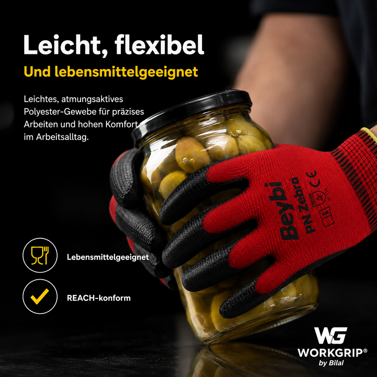 WorkGrip Basic PN Zebra – Nitril Arbeitshandschuh