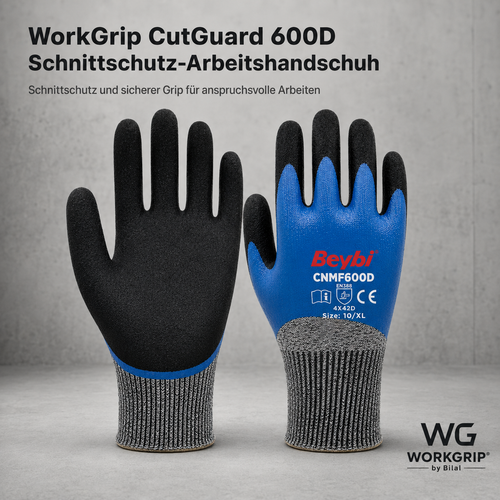WorkGrip CutGuard 600D – Schnittschutz-Arbeitshandschuh