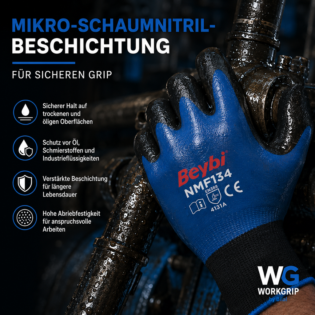 WorkGrip OilGuard 134 – Profi Industriehandschuh