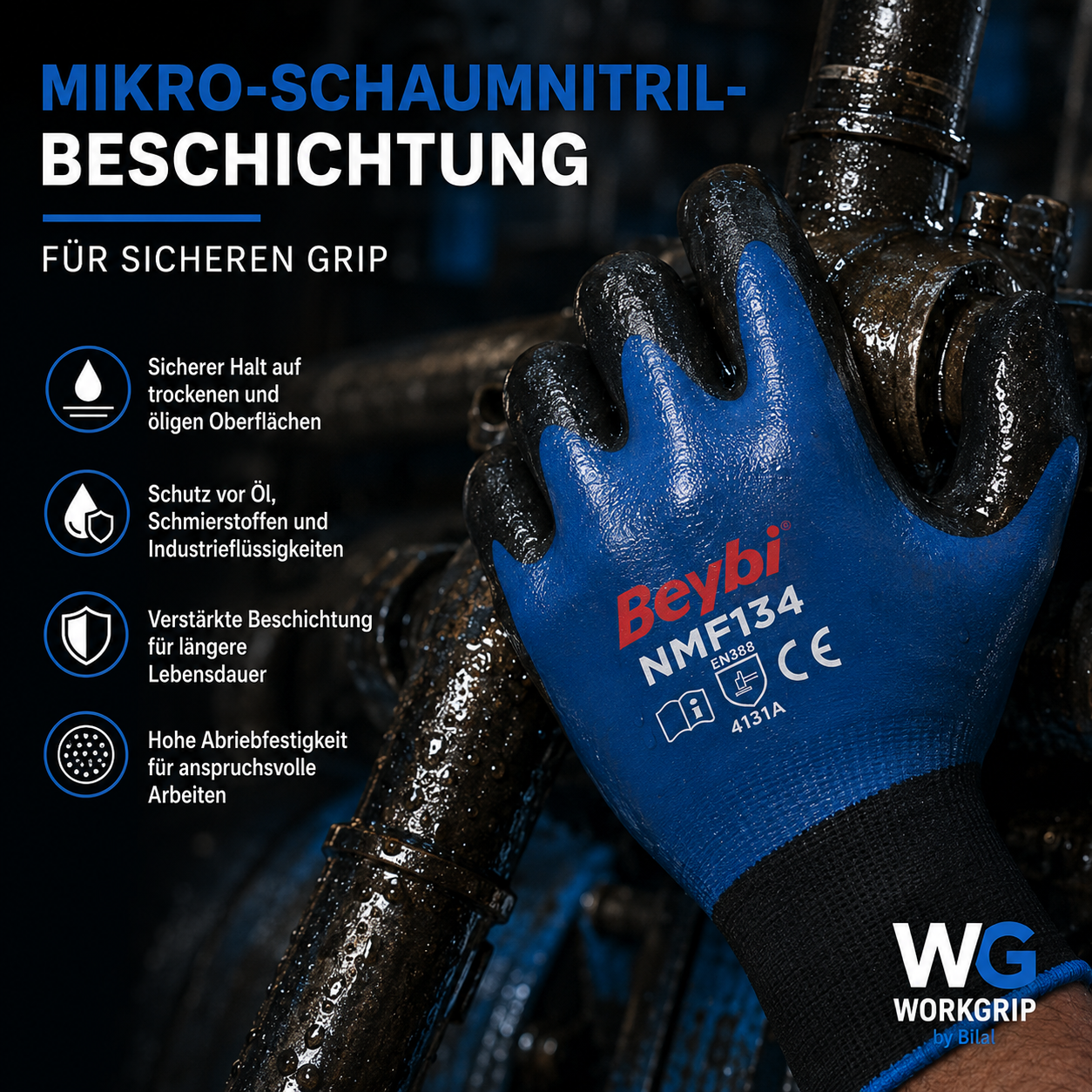 WorkGrip OilGuard 134 – Profi Industriehandschuh